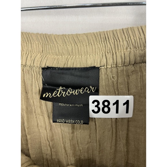 Metrowear Skirt Womens Small Biege Cotton Peasant Boho Tiered Peasant Maxi - Picture 4 of 8